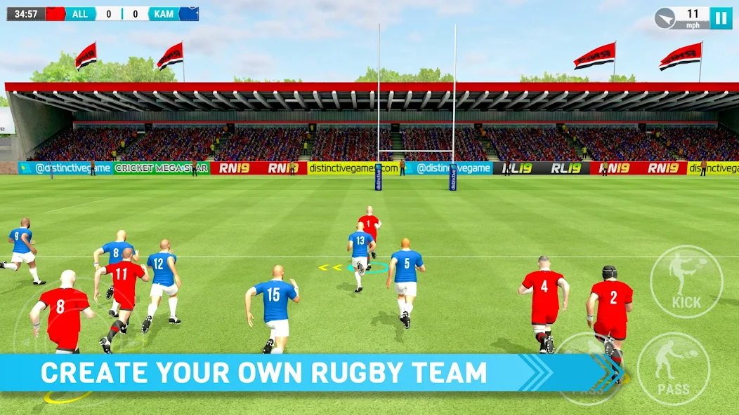 Скачать Rugby Nations 19 [Взлом Бесконечные деньги] APK на Андроид