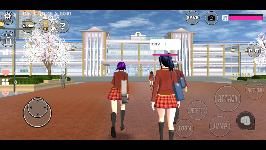 Скачать SAKURA School Simulator [Взлом Много денег] APK на Андроид