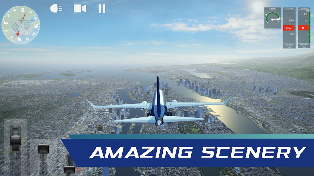 Скачать Flight Simulator: Plane Game [Взлом Бесконечные монеты] APK на Андроид