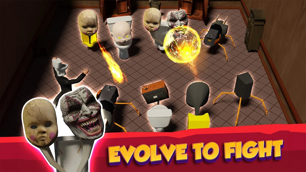 Скачать Merge Toilet Monster Fight [Взлом Бесконечные деньги] APK на Андроид