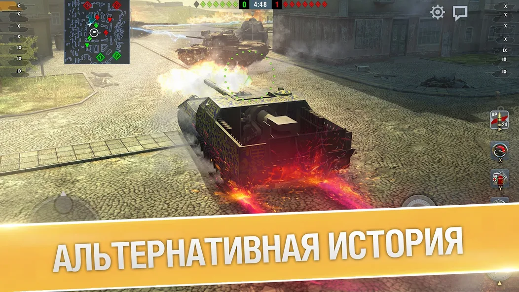 Скачать World of Tanks Blitz PVP битвы [Взлом Много монет] APK на Андроид