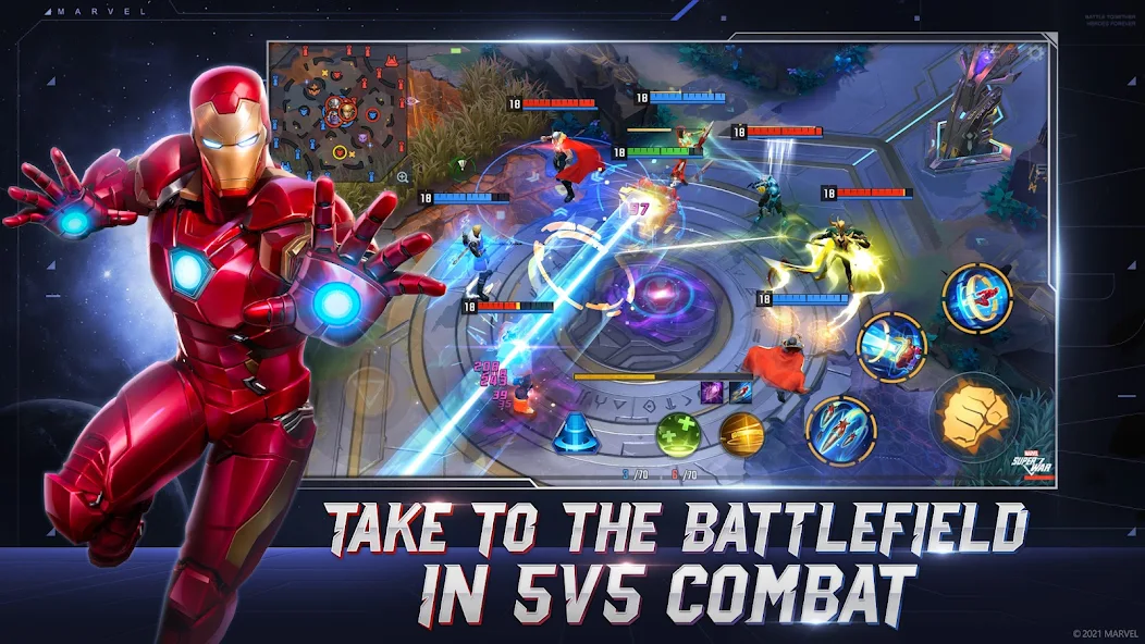 Скачать MARVEL Super War [Взлом Бесконечные монеты] APK на Андроид