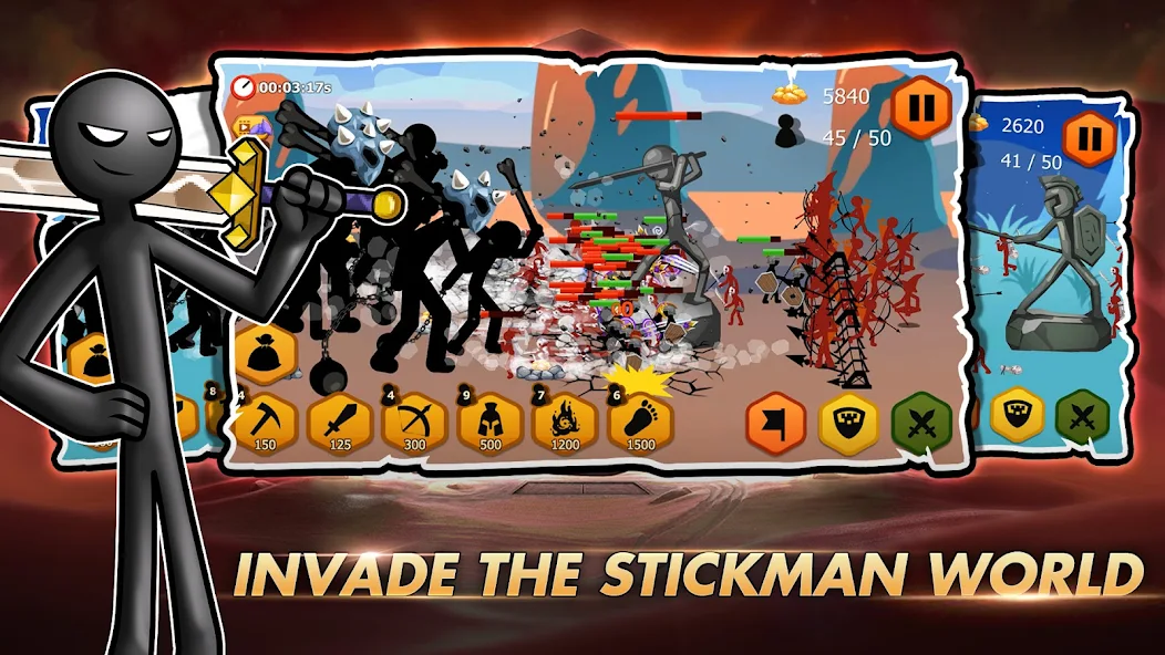 Скачать Stickman Battle War [Взлом Бесконечные деньги] APK на Андроид