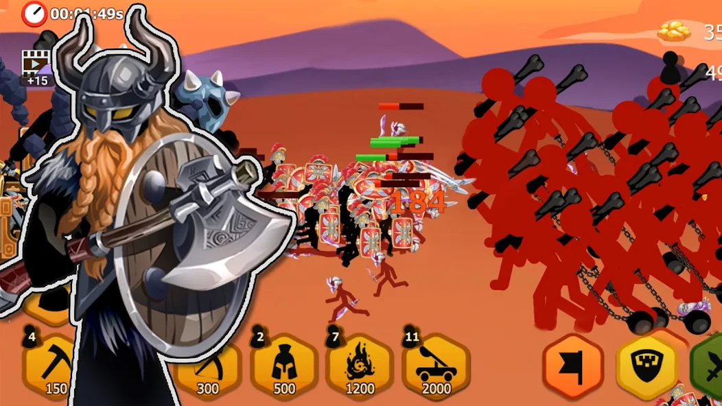 Скачать Stickman Battle 2: Empires War [Взлом Много денег] APK на Андроид