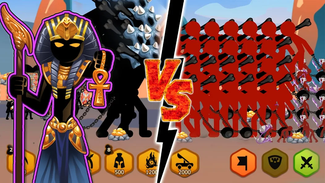 Скачать Stickman Battle 2: Empires War [Взлом Много денег] APK на Андроид